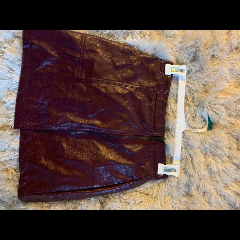 Faux Leather Skirt